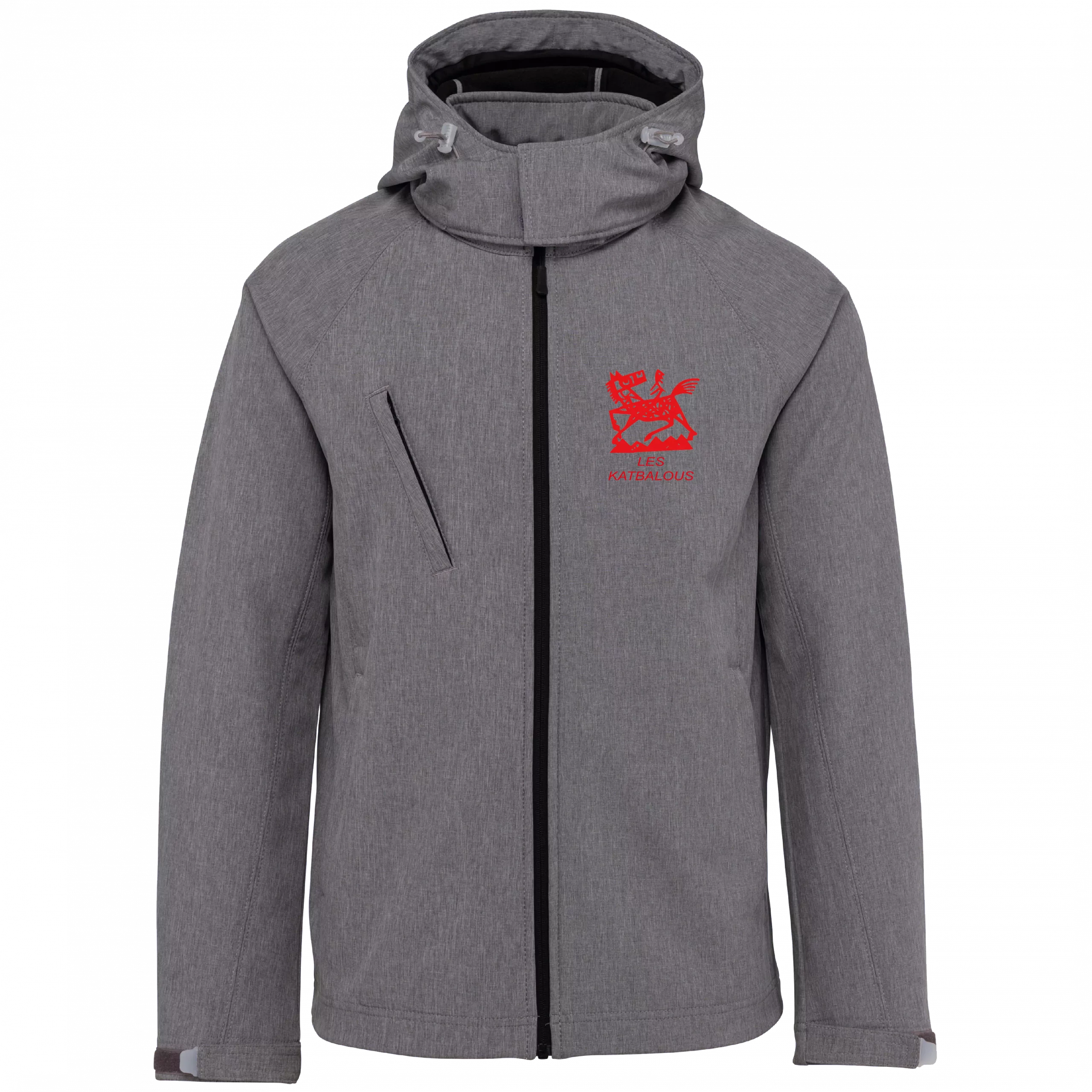 Veste Softshell Trespass Tamston Pour Homme – Capuche, 4 Poches Zippées – Coupe-vent, Respirante
